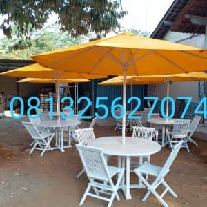 Set Payung Kafe Cat Warna Putih Harga